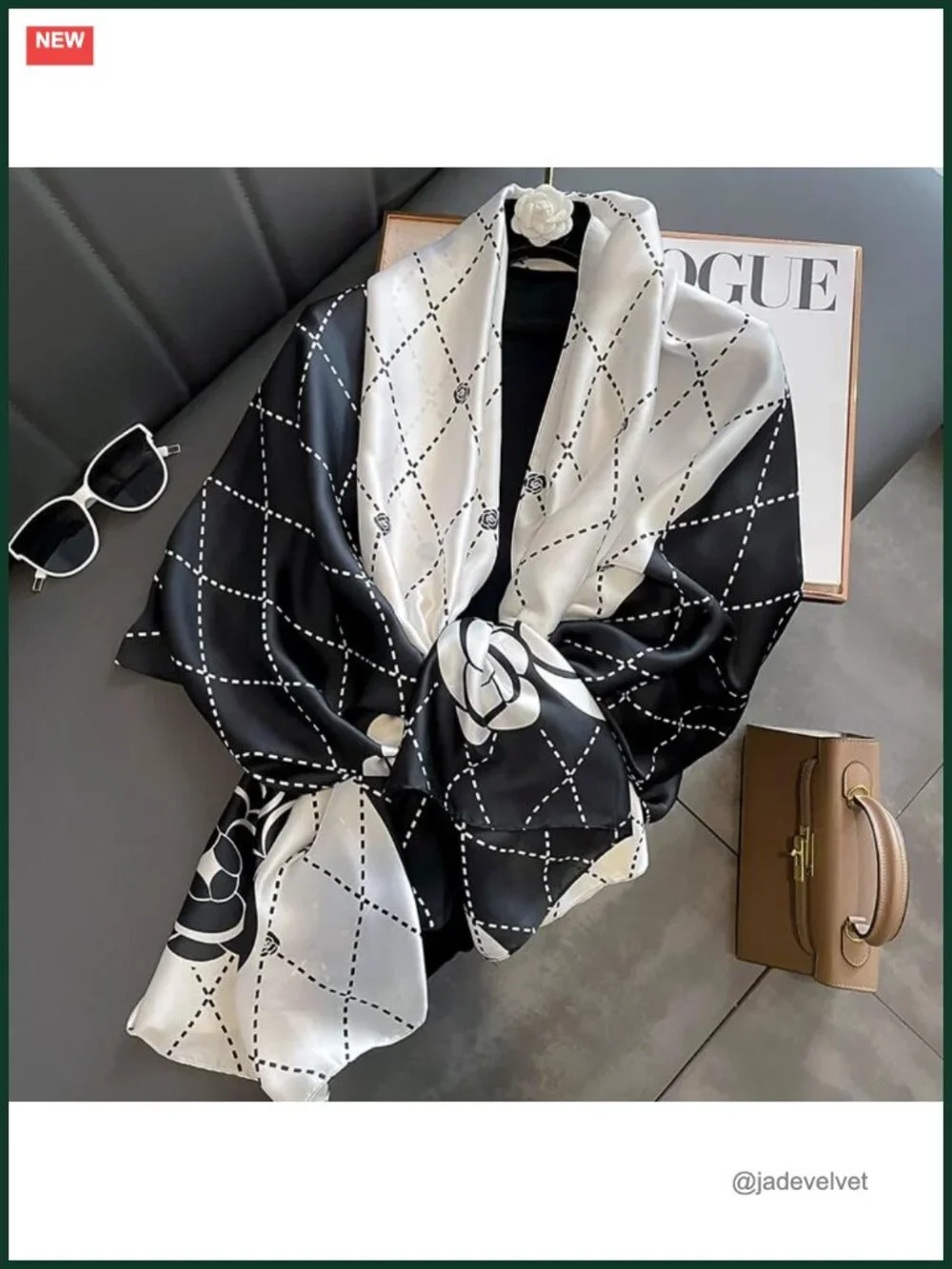 Silk Feel Scarf Long Shawl Wrap Womens Satin Large